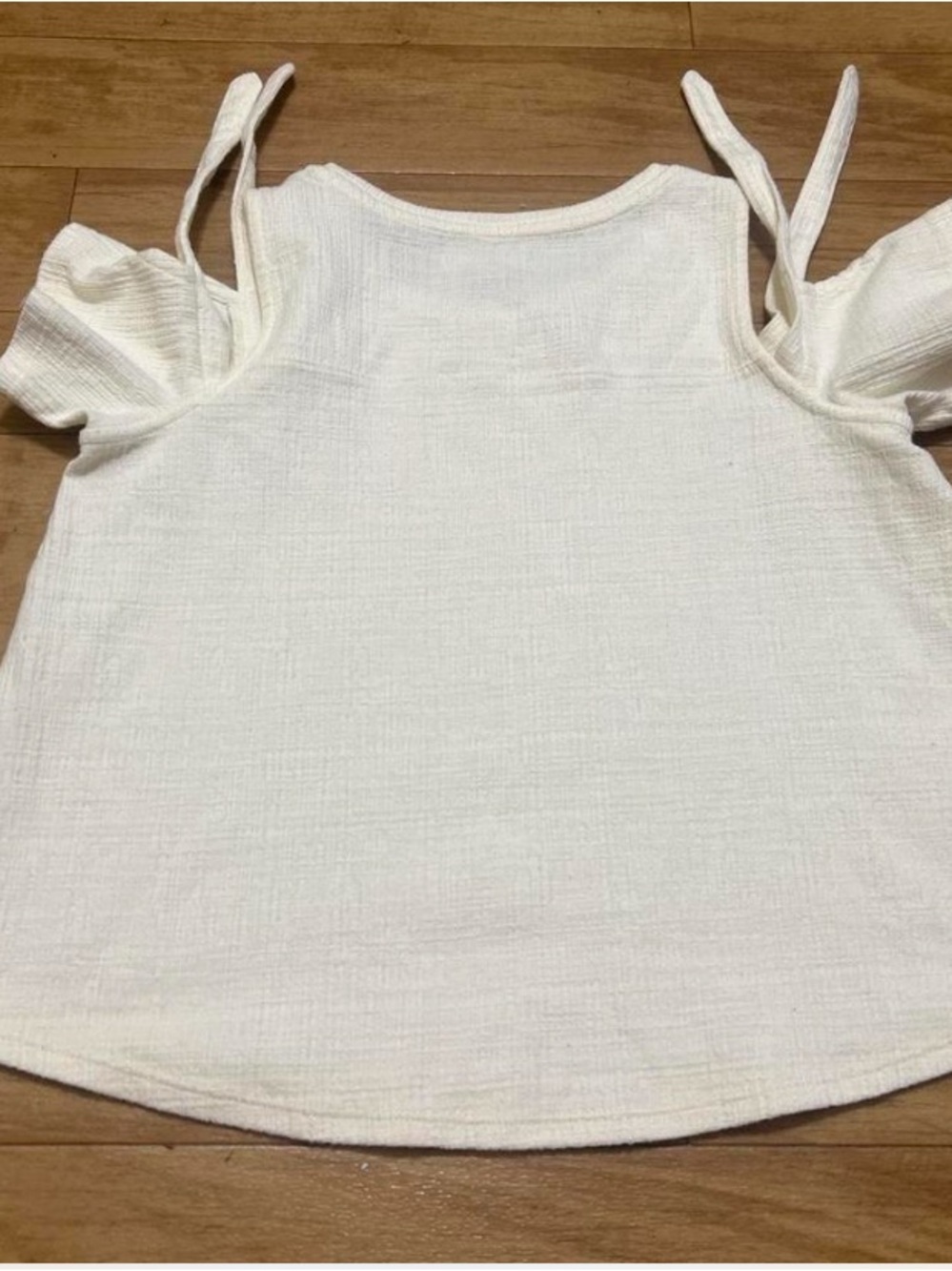 Madewell Cream Cold-Shoulder Tie-Detail Blouse - Picture 3 of 6